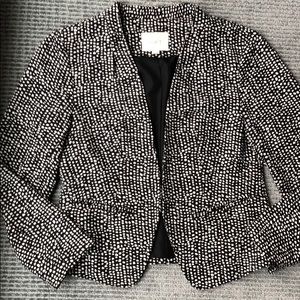 Loft printed crepe modern blazer XS